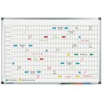 Legamaster Premium Annual Planner Magnetic Wall Mounted 90 (W) x 60 (H) cm Laquered Steel, Plastic Light Grey, Silver