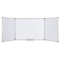 Bi-Office Folding Whiteboard Magnetic Lacquered Steel Double 90 (W) x 60 (H) cm