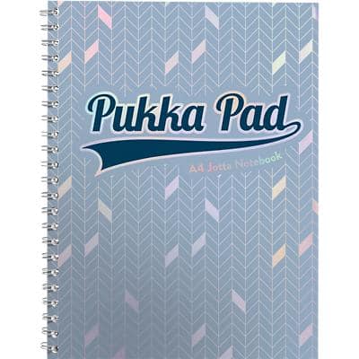 Pukka Pad Notebook Glee Jotta A4 Ruled Spiral Bound Cardboard Hardback Blue Perforated 200 Pages 200 Sheets