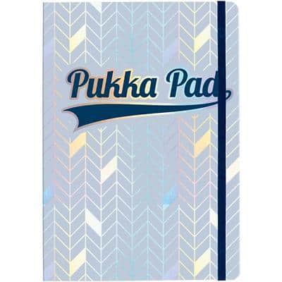 Pukka Pad Journal Glee A5 Ruled Casebound Cardboard Hardback Blue 192 Pages 192 Sheets