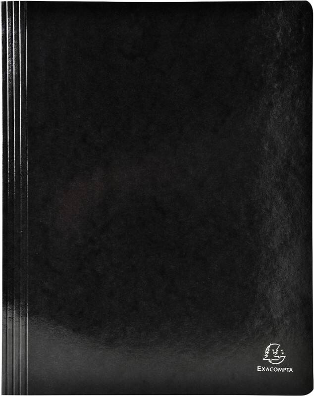 Exacompta Iderama Flat Bar Folder A4 Black Glossy coated card 355 gsm 200 Sheets Pack of 25
