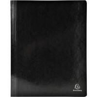 Exacompta Iderama Flat Bar Folder A4 Black Glossy coated card 355 gsm 200 Sheets Pack of 25