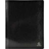 Exacompta Iderama Flat Bar Folder A4 Black Glossy coated card 355 gsm 200 Sheets Pack of 25