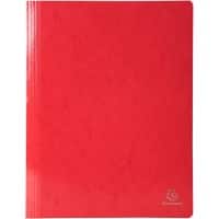Exacompta Iderama Flat Bar Folder A4 Red Glossy coated card 355 gsm 200 Sheets Pack of 25