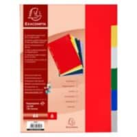 Exacompta Blank Dividers A4 Assorted Multicolour 6 Part PP (Polypropylene) 11 Holes 3006E Pack of 100