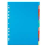 Exacompta Chromaline Blank Dividers A4 Assorted Multicolour 12 Part PP (Polypropylene) 11 Holes 3612E Pack of 15