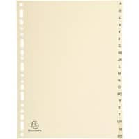 Exacompta Indices 1120E A4 155 gsm Ivory Card 20 Part (A-Z) Pack of 10