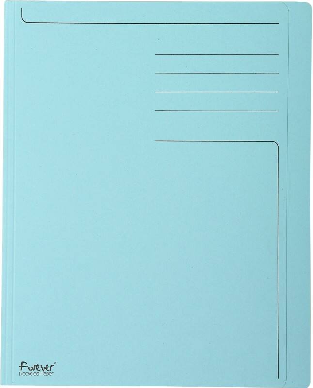 Exacompta Forever Square Cut Folder A4 Blue Manila Recycled 100% 280 gsm Pack of 100