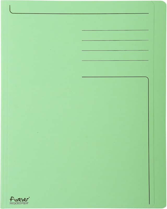 Exacompta Forever Square Cut Folder A4 Green Manila 280 gsm Pack of 100
