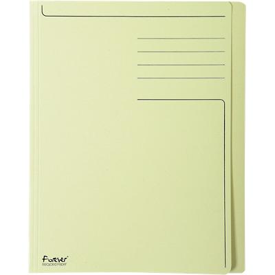 Exacompta Forever Square Cut Folder A4 Yellow Manila Recycled 100% 280 gsm Pack of 100