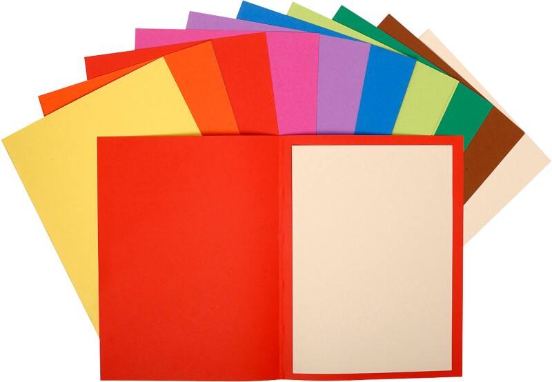 Exacompta Flash Square Cut Folder A4 Assorted Manila 220 gsm Pack of 100