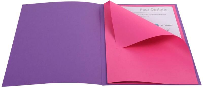 Exacompta Rock''s Square Cut Folder A4 Assorted Cardboard 200 Sheets Pack of 100