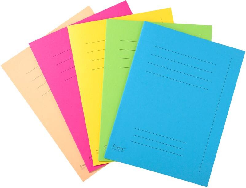 Exacompta Forever Square Cut Folder A4 Assorted Manila Recycled 100% 220 gsm Pack of 100