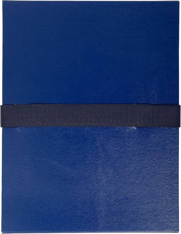 Exacompta Expanding Folders 2652E A4 Dark blue Vinyl Coated Paper 24 x 32 cm Pack of 10