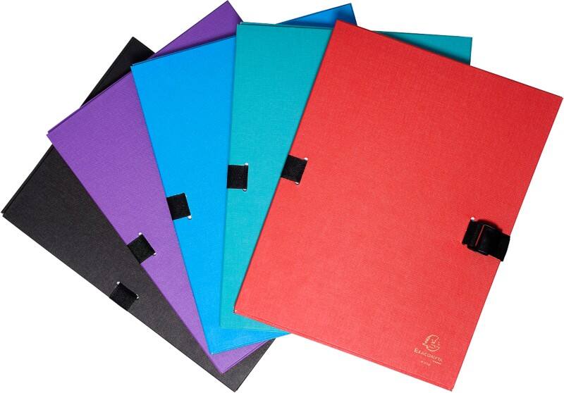 Exacompta Expanding Folders 21590E Cardboard A4 Assorted 24 x 32 cm Pack of 10