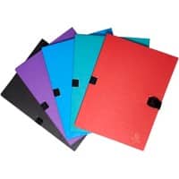 Exacompta Expanding Folders 21590E Cardboard A4 Assorted 24 x 32 cm Pack of 10