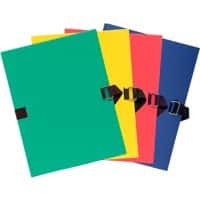 Exacompta Expanding Folders 223200E A4  Cardboard Assorted Polypropylene 24 x 32 cm Pack of 10