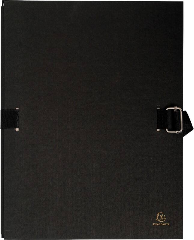 Exacompta Folders 223265E A4 Black Cardboard 24 x 32 cm Pack of 10