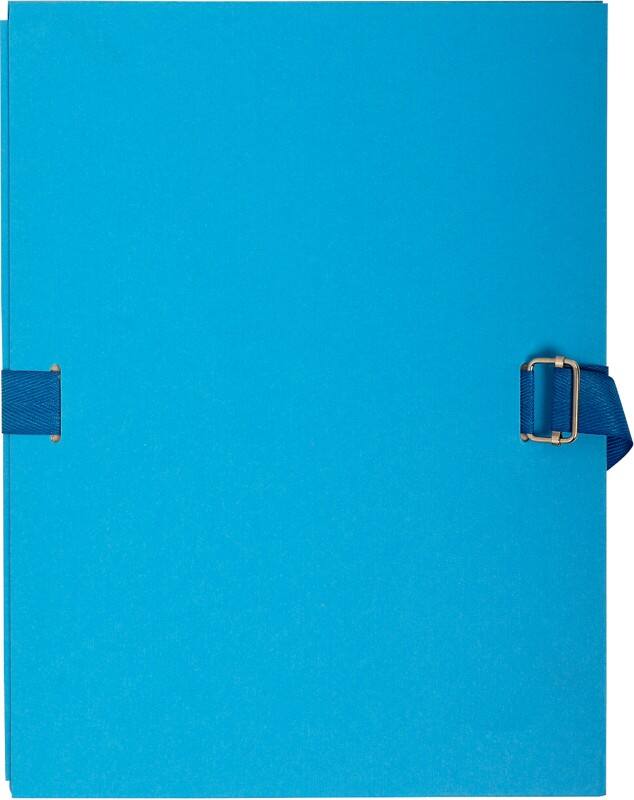 Exacompta Expanding Folders 223220E A4 Light Blue Cardboard 24 x 32 cm Pack of 10