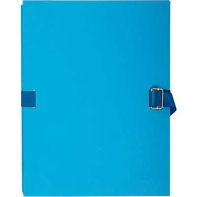 Exacompta Expanding Folders 223220E A4 Light Blue Cardboard 24 x 32 cm Pack of 10