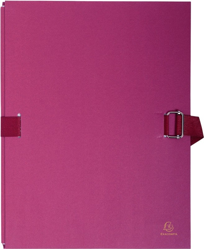 Exacompta Expanding Folders 223279E A4 Burgundy Cardboard 24 x 32 cm Pack of 10