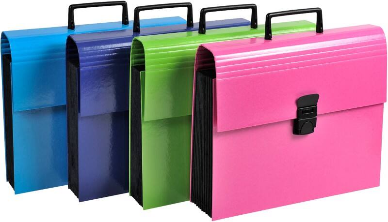 Exacompta Expanding Case 55630E A4 Assorted Mottled pressboard 32 x 24 cm Pack of 4