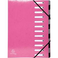 Exacompta Expanding Folders Harmonika 53928E A4 Pink Pressboard 24.5 x 32 cm Pack of 6