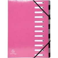 Exacompta Expanding Folders Harmonika 53928E A4 Pink Pressboard 24.5 x 32 cm Pack of 6