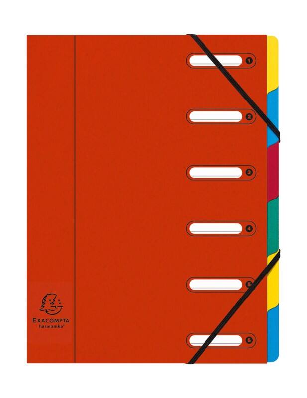 Exacompta Expanding Folders Harmonika 55065E A4 Red Pressboard 24 x 32 cm Pack of 8