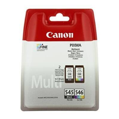 Canon PG-546XL/CL 546XL Original Ink Cartridge Black, Cyan, Magenta, Yellow Pack of 2 Duopack