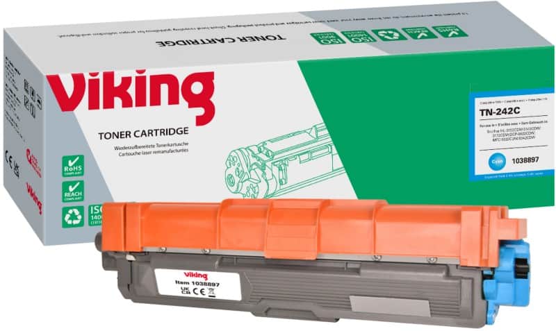 Viking TN-242-C Compatible Brother Toner Cartridge Cyan