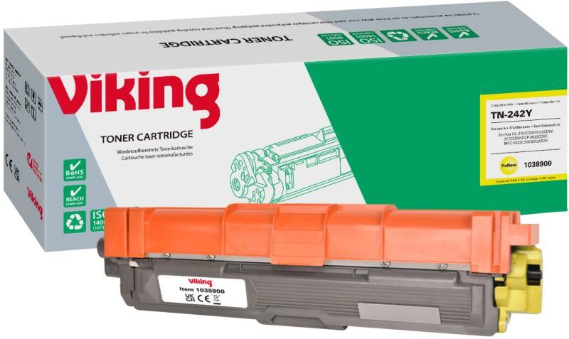 Viking TN-242-Y Compatible Brother Toner Cartridge Yellow