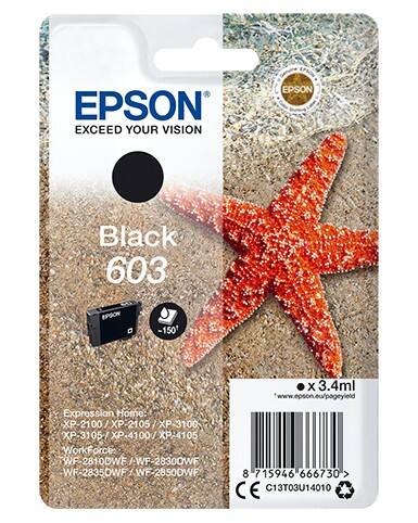 Epson 603 Original Ink Cartridge C13T03U14010 Black