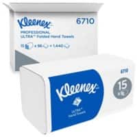Kleenex Ultra Hand Towels Z-fold White 3-ply 6710 15 Pieces of 96 Sheets