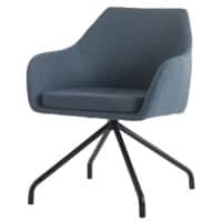 Realspace Basic Tilt Home Office Chair with Armrest Liv Dark Blue with Black Base