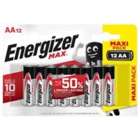 Energizer AA Alkaline Batteries Max LR6 1.5V Pack of 12