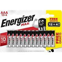 Energizer AAA Alkaline Batteries Max LR03 1.5V Pack of 16