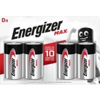 Energizer D Alkaline Batteries Max LR20 1.5V Pack of 4