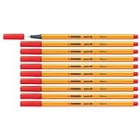 STABILO point 88 Fineliner 0.4 mm Red Pack of 10