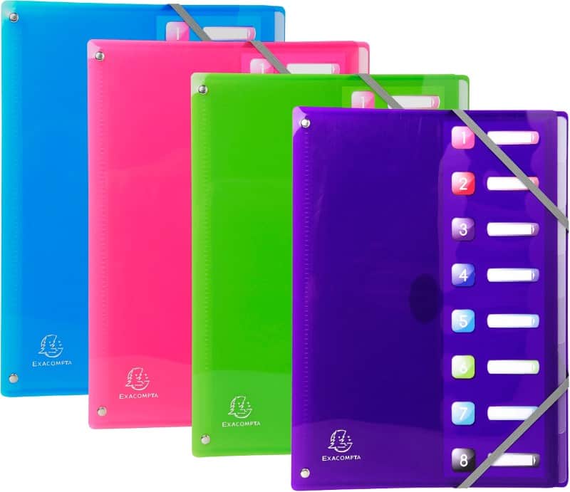 Exacompta Multipart File Special format PP (Polypropylene) 8 Part Assorted Iderama 58680E 24 x 32 cm Pack of 8