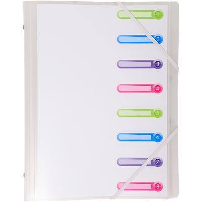 Exacompta Multipart File Special format 8 Part Transparent Chromaline 56187E  24 x 32 cm Pack of 10