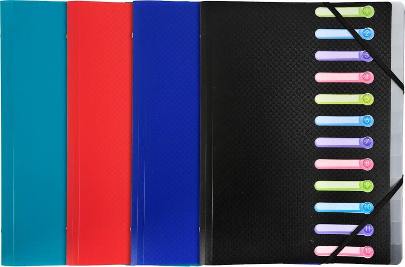 Exacompta Multipart File Special format 12 Part Assorted 55180E 24 (W) x 32 (H) cm Pack of 10