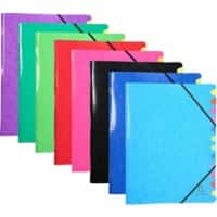 Exacompta Multipart File Special format Pressboard 12 Part Assorted Iderama 541229E 24.5 (W) x 32 (H) cm Pack of 8