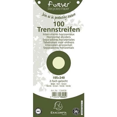 Exacompta Forever Young Dividers Special format Green Cardboard 2 Holes 13445B Pack of 1200