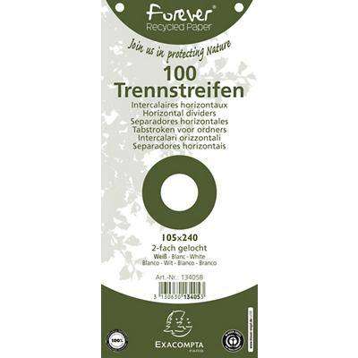 Exacompta Forever Young Dividers Special format White Cardboard 2 Holes 13405B Pack of 1200