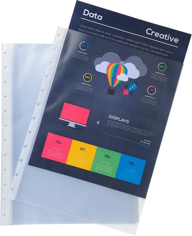 Exacompta Display Book Refill 86001E A4 Translucent 10 Pockets Pack of 100