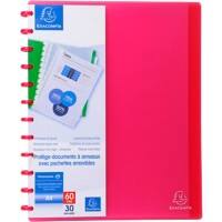 Exacompta Display Book 86355E A4 Red 30 Pockets Pack of 4