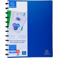 Exacompta Display Book 86362E A4 Blue 30 Pockets Pack of 4