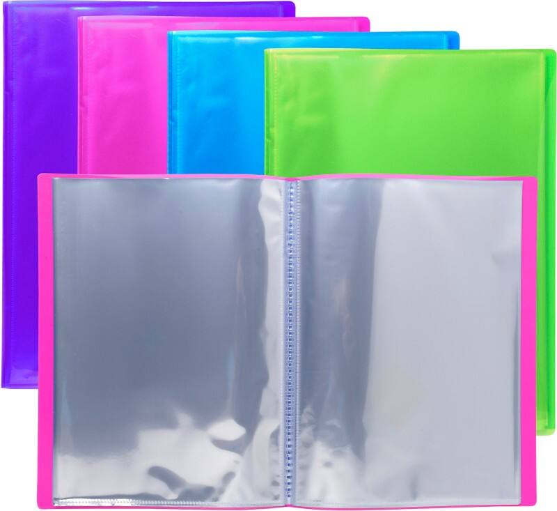 Exacompta Display Book 85280E A4 Assorted 60 Pockets Pack of 8