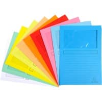 Exacompta Super Folder 50450E A4 Cardboard 22 (W) x 31 (H) cm Assorted Pack of 100